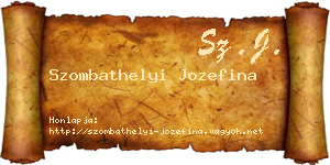 Szombathelyi Jozefina névjegykártya